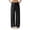 Black #057, variant on Women's Summer Casual Wide Leg Pants Cotton Linen Palazzo Pants Beach Vacation Trouser with Pockets