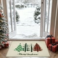 thumbnail image 5 of Beige Xmas Tree Christmas Welcome Doormat, Winter Home Decor 0.39IN Low-Profile Switch Rug Door Mat Floor Mat for Indoor Outdoor 16*24Inch C, 5 of 6