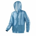 thumbnail image 2 of Dianli Gifts Ultra Thin Hollow Out Mesh Sunscreen Jacket, Breathable Zip Pocket Long Sleeve Coat, Quick Dry Fashion Outdoor Fishing Casual Outwear for Men Sky Blue XXXXL, 2 of 8