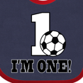 thumbnail image 4 of Inktastic First Birthday Soccer 1 Year Old Boys or Girls Baby Bib, 4 of 4