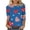 Red/White/Blue, variant on Utoimkio American Flag T Shirt for Women 3/4 Sleeve Graphic Shirts Crew Neck Red White and Blue Tee Tops Casual Fourth of July Outfits Size S-5XL