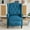 Blue, variant on Wingback Recliner Chair with Massage and Heat, Upholstered Fabric Living Room Chair with Nailhead Trim,Push Back Recliner Chair with Remote Control,Padded Cushion