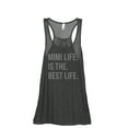 thumbnail image 1 of Mimi Life Is The Best Life Women's Fashion Sleeveless Flowy Racerback Workout Yoga Tank Top Charcoal Grey 2X-Large, 1 of 3