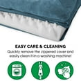 thumbnail image 4 of FurHaven Pet Products Faux Fur & Velvet Orthopedic Sofa Pet Bed for Dogs & Cats - Harbor Blue, Large, 4 of 13