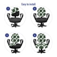 thumbnail image 4 of Exotic Office Chair Slipcover, Natural Theme Tropical Leaves Pattern Sketches of Monsteras on Plain Background, Protective Stretch Decorative Fabric Cover, Standard Size, Olive Green, by Ambesonne, 4 of 5
