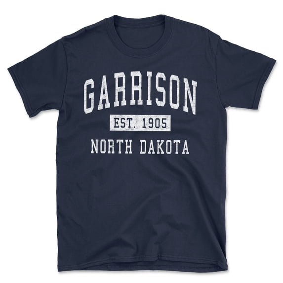 Garrison North Dakota Classic Established Men's Cotton T-Shirt