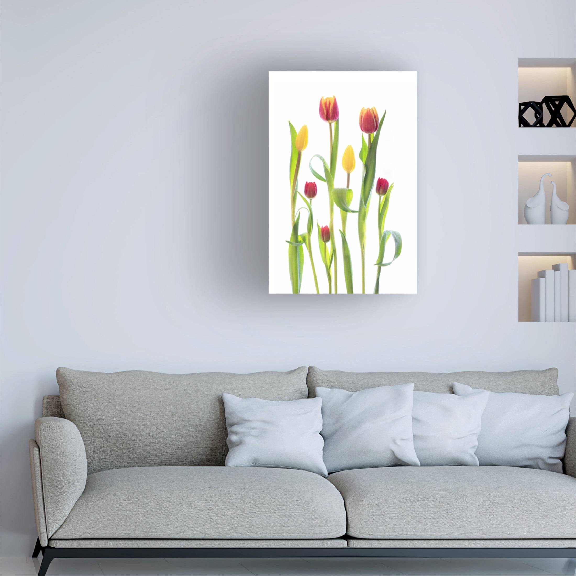 Canvas Wall Art - Sharon Williams 'Tulips' Wall Art for Living Room, Bedroom, or Office Décor by Trademark Fine Art - 12 x 19 Inches