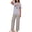 Cartoon Baguette, variant on Pajama Set for Women 2 Piece Pjs Short Sleeve Top and Printed Pants Comfy Lounge Sets