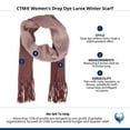 thumbnail image 3 of CTM  Drop Dye Lurex Winter Scarf (Women), 3 of 3
