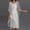Gray, variant on Tbopshirt Wedding Guest Dresses for Women,Fashion Women Casual Round-Neck Sleeveless Dress Solid Long Sleeve Coat Two-Piece Set