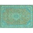 thumbnail image 1 of Ahgly Company Indoor Rectangle Abstract Light Blue Modern Area Rugs, 2' x 5', 1 of 4