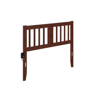 Tahoe Classic Wood Eco-Friendly Metal Headboard, Full, Walnut