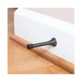 thumbnail image 2 of Topes de puerta con resorte, resistente al desgaste, flexible, de montaje bajo, protector de puerta para el hogar, color negro, 2 of 5