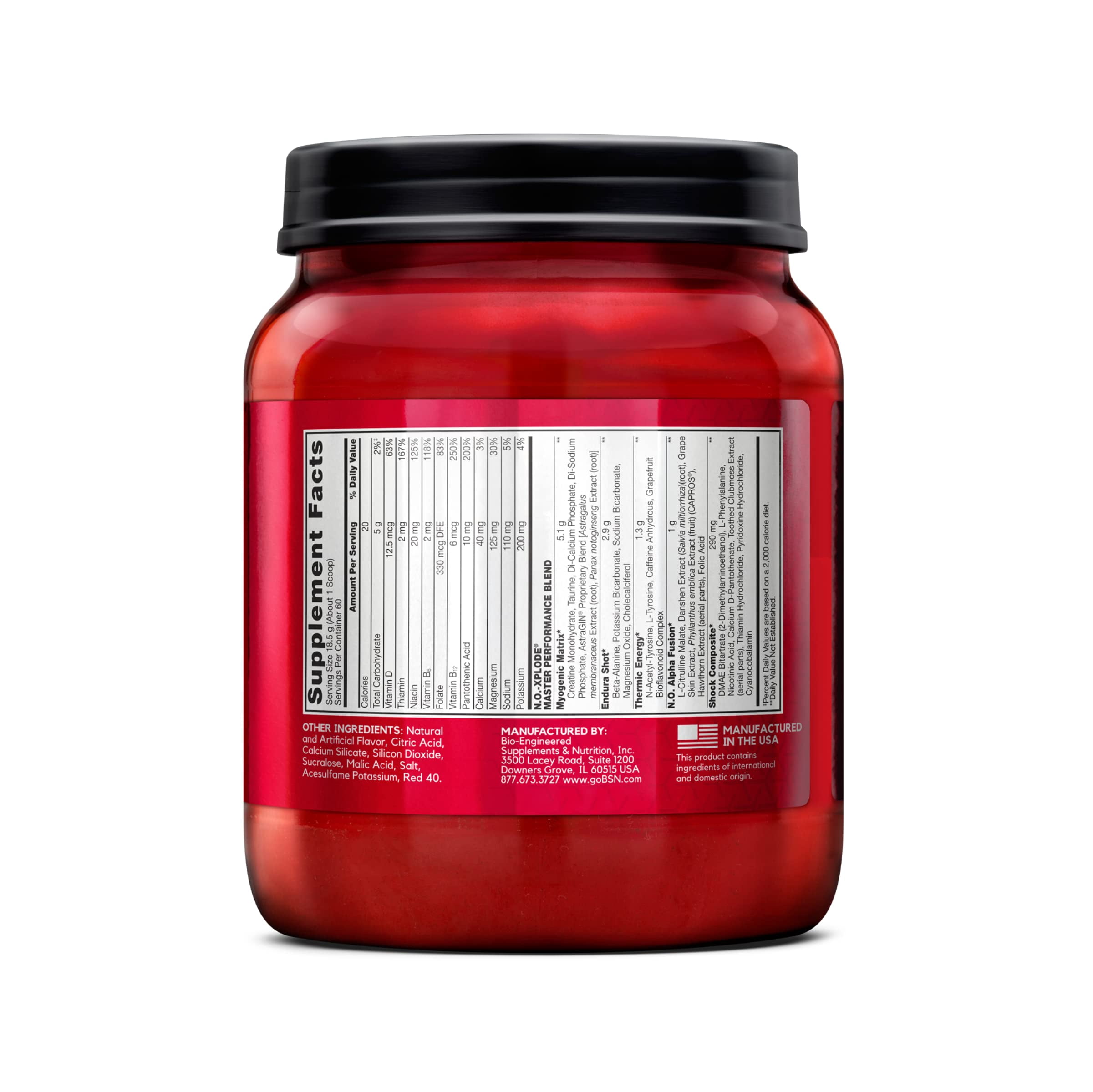 BSN N.O. Xplode, Pre Workout Igniter, Watermelon, 60 Servings