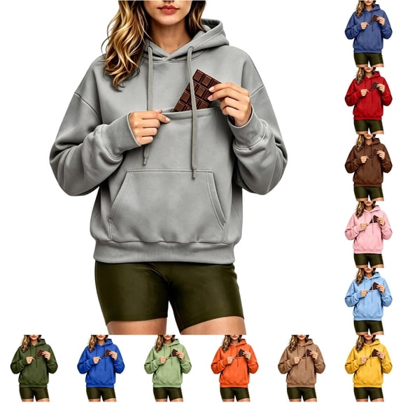 Bigetiay Snack Hoodie for Women Men, Pet Dog Holder Carrier Sweatshirt, Kangaroo Pouch Hoodie with Large Pocket Fall Winter Clothes, Size XXL