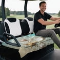 thumbnail image 5 of XYZCANDO Beach Starfish Seashell Golf Cart Seat Cover with 4 Pockets - Universal Non-slip Washable Terry Cloth Cover for 2-Seat Golf Carts, 5 of 8