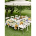 thumbnail image 4 of Outdoor Tablecloth with Umbrella Hole for Patio/Picnic/Party/Camping, Yellow Sunflowers Waterproof Table Cloth Rectangle Table Cover Washable, Spring Gnomes Hydrangea Daisy Plants (54"x 80"), 4 of 8