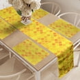 thumbnail image 2 of Ambesonne Fish Scale Table Runner & Placemats, Squama Mermaid Scales, Placemat 4 pcs + Runner 14"x72", Pale Yellow Mustard, 2 of 2