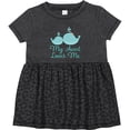 thumbnail image 3 of Inktastic My Aunt Loves Me Whale Girls Baby Dress, 3 of 5