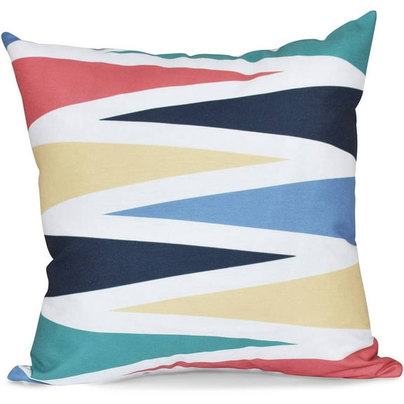 Simply Daisy 16" x 16" Backgammon Geometric Print Pillow