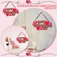 thumbnail image 2 of BNNG Valentine's Day Welcome Sign Decorations, Hello Valentine Hanging Sign for Front Door, Valentine's Day Wooden Door Wreath with Bow for Holiday Rustic Farmhouse Outdoor Wall Window Decor Clearance, 2 of 9