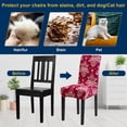 thumbnail image 3 of Dining Room Chair Covers - Stretch Kitchen Chair Covers Set of 6, Removable Washable Slipcovers for Home, Hotel, Banquet, 3 of 7