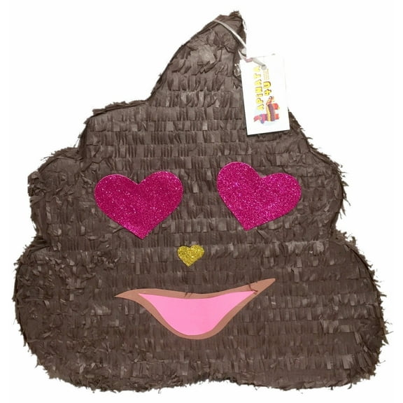 Valentine's Day Poop Emoticon Pinata 19" Tall