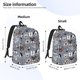 thumbnail image 2 of Balery Cute Dog Faces Mochila Clásica Impresa Básica para Viaje, Mochila Escolar Resistente al Agua, Mochila de Lona con Correas Ajustables-Small, 2 of 5