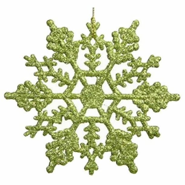 Naiovety 12 piezas hogar Oficina Hotel al aire libre portátil Navidad copo de nieve decoración Navidad colgante decoración banquete Kits de decoración para fiestas Verde