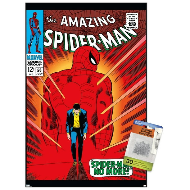 Humaan aantrekken De onze Marvel Comics - Amazing Spider-Man #50 Wall Poster with Push Pins, 14.725" x  22.375" - Walmart.com