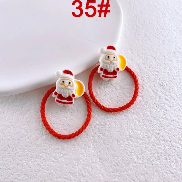 Venta caliente de lazos navideños para el cabello para niños, banda navideña para el cabello, elásticos suaves, lazos para el cabello, bandas, accesorios navideños para niñas y mujeres