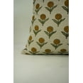 thumbnail image 2 of Fabdivine Hand Block Print Pure Linen Decorative Pillow Covers, 20X20, Ganda Pushp, 2 of 4