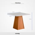 thumbnail image 2 of Mesa Fortaleza Blanco con Miel 90x90 cm Loomber, 2 of 7