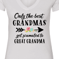 thumbnail image 4 of Inktastic Only the Best Grandmas Get Promoted to Great Grandma Women's V-Neck T-Shirt, 4 of 5