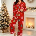 thumbnail image 2 of Vetsdori Long Sleeve with Pants Pajamas Sets for Women Collared Casual Sleepwear Button up Pockets,Christmas Gifts 2 Pieces Winter Ladies Homewear Soft, 2 of 6