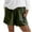 Army Green, variant on Women's High Waisted Stretchy Denim Bermuda Shorts Sweat Summer Beach Drawstring Running Workout Summer Casual Beach Shorts with Pockets S-3XL
