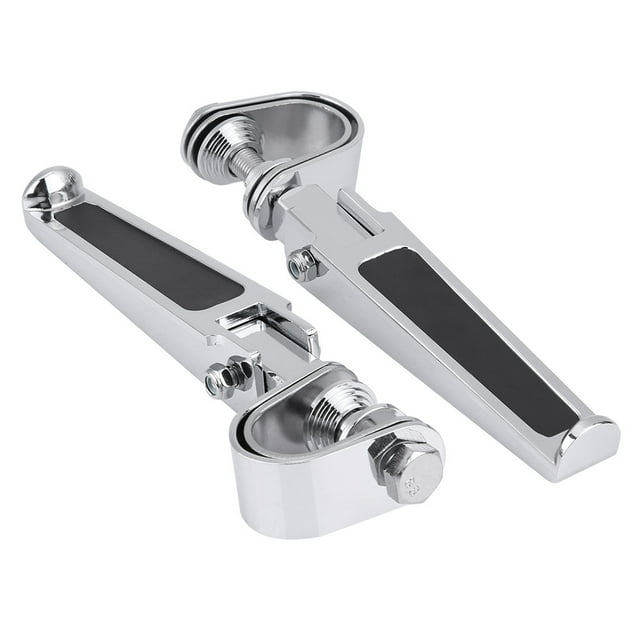 Foot Pegs, Footrests Aluminum Alloy 2pcs With Engine Guard Clamps For Motorcycle Refitting