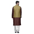 thumbnail image 3 of Atasi Indian Traditional Kurta Churidar Pajama Set With Nehru Jacket For Men, 3 of 3