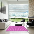 thumbnail image 6 of Ahgly Company Indoor Square Patterned Fuchsia or Magenta Purple Area Rugs, 8' Square, 6 of 6
