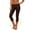 Brown, variant on Women's Capri Leggings Button Front Slim Fit Tummy Control Elastic High Waist Crop Pants Workout Casual Black