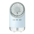 thumbnail image 1 of Xihbxyly Mini Ventilador Portátil, Luces Led Multicolor, Cabezal Giratorio de 180 Grados, Recargable Por Usb, Funcionamiento Silencioso, Ideal para Actividades Al Aire Libre, Viajes y Camping, Tamaño, 1 of 1