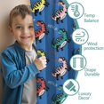thumbnail image 3 of Blackout Kids Curtains,Blue Cartoon Dinosaurs Text Pattern Childrens Insulated Curtains Set Of 2,Bedroom Essentials,Toddler Room Decor 52"x84", 3 of 5