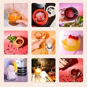 Pressice Barware Ice Ball Press - Perfect Spheres in Less Than a Minute - Includes Anodized Aluminum Ice Press, Drip Tray and Ice Mold - Made in the US (Ice Press, Black)