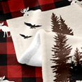 thumbnail image 3 of YST Woodland Moose Flannel Blanket,Farmhouse Fleece Blanket Twin 60x80 inch,Rustic Deer Antler Black Bear Throw Blanket,Buffalo Plaid Patchwork Fuzzy Blanket for Sofa Bed Couch Office,Red Green, 3 of 4