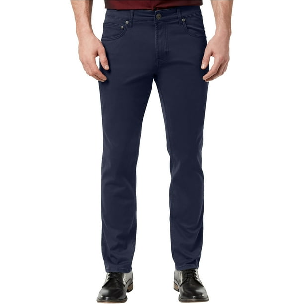 Pantalones chinos casuales de sarga INC para hombre azul 31W x 32L