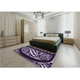 thumbnail image 5 of Ahgly Company Machine Washable Indoor Round Transitional Deep Purple Area Rugs, 4' Round, 5 of 7
