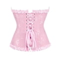 thumbnail image 3 of Grebrafan Bustier Corset Renaissance pour Femmes Rose 5TG, 3 of 5