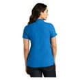 thumbnail image 2 of Port Authority Women's Core Classic Pique Polo Shirt Coastal Blue X-Small, 2 of 3