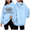 thumbnail image 2 of I'm Fine Everything Is Fine Funny Christmas Hoodies for Women Long Sleeve Holiday Hooded Sweatshirt with Pockets Pullover Top, 2 of 5