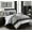 Black Grey, variant on Lanco Smoke Grey Comforter Set California King Size, 9 Piece Jacquard Floral Bedding Set, All Season, Ultra-Soft, Matching Pillows & Shams, Bed Skirt